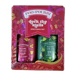 Poo-Pourri Deck the Stalls Spice & Mistletoe Gift Set Before You Go Toilet Spray